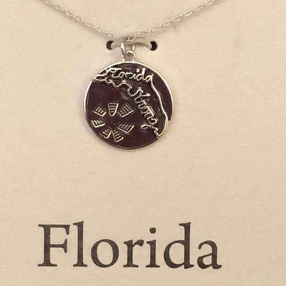 NIB Footnotes Florida Strong Silver Necklace - Picture 2 of 4